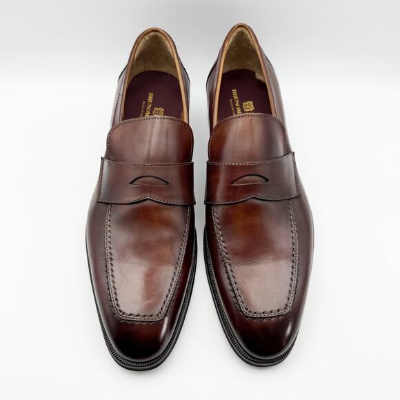 Bruno Magli Mens Nathan Penny Loafers US 11 EU 44 Brown Leather NIB - Picture 8 of 14